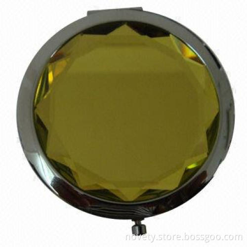 Round-shaped Crystal Mirror, Sized 70 x 70 x 10mm
